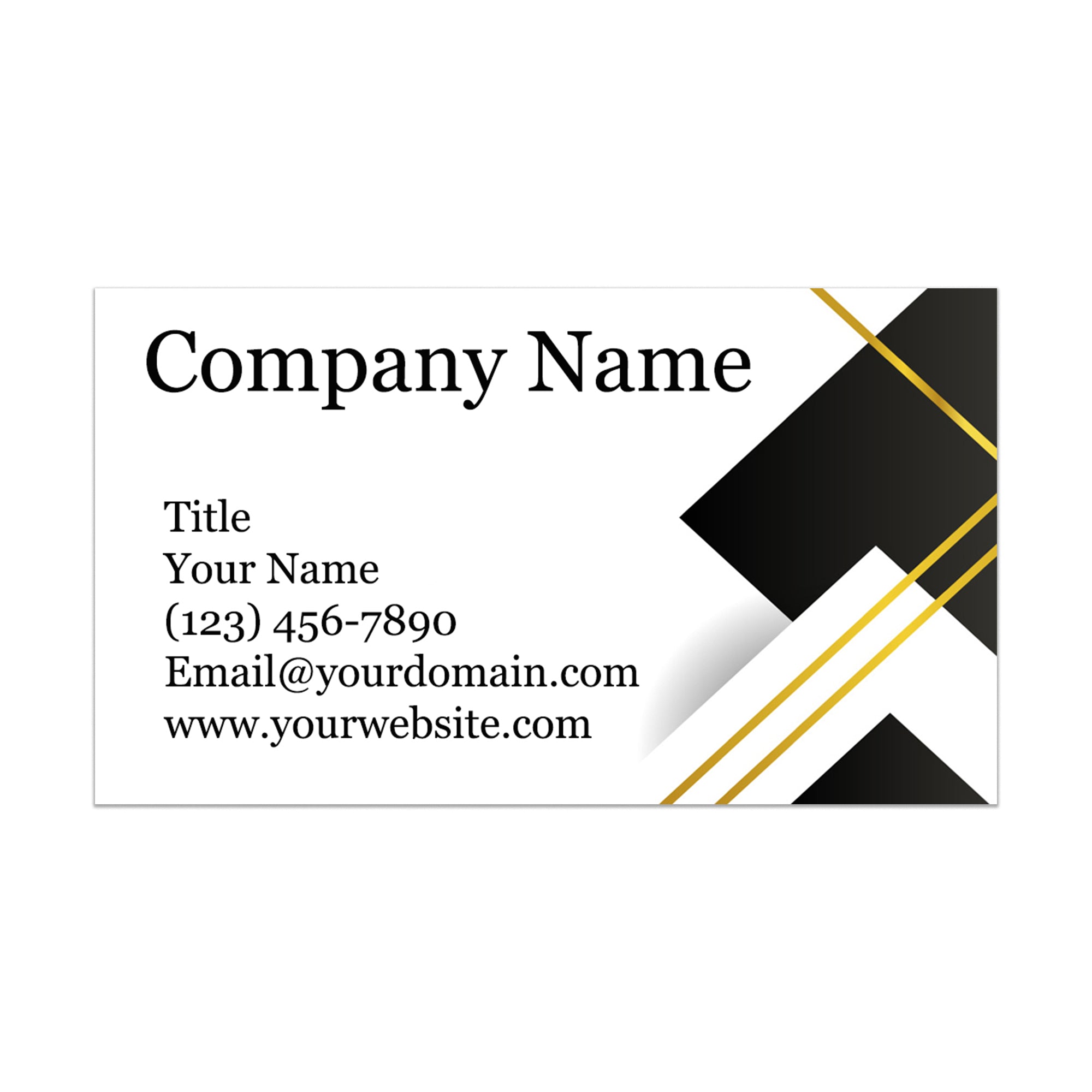 Business Card template for Black Luxury. Order Custom Business