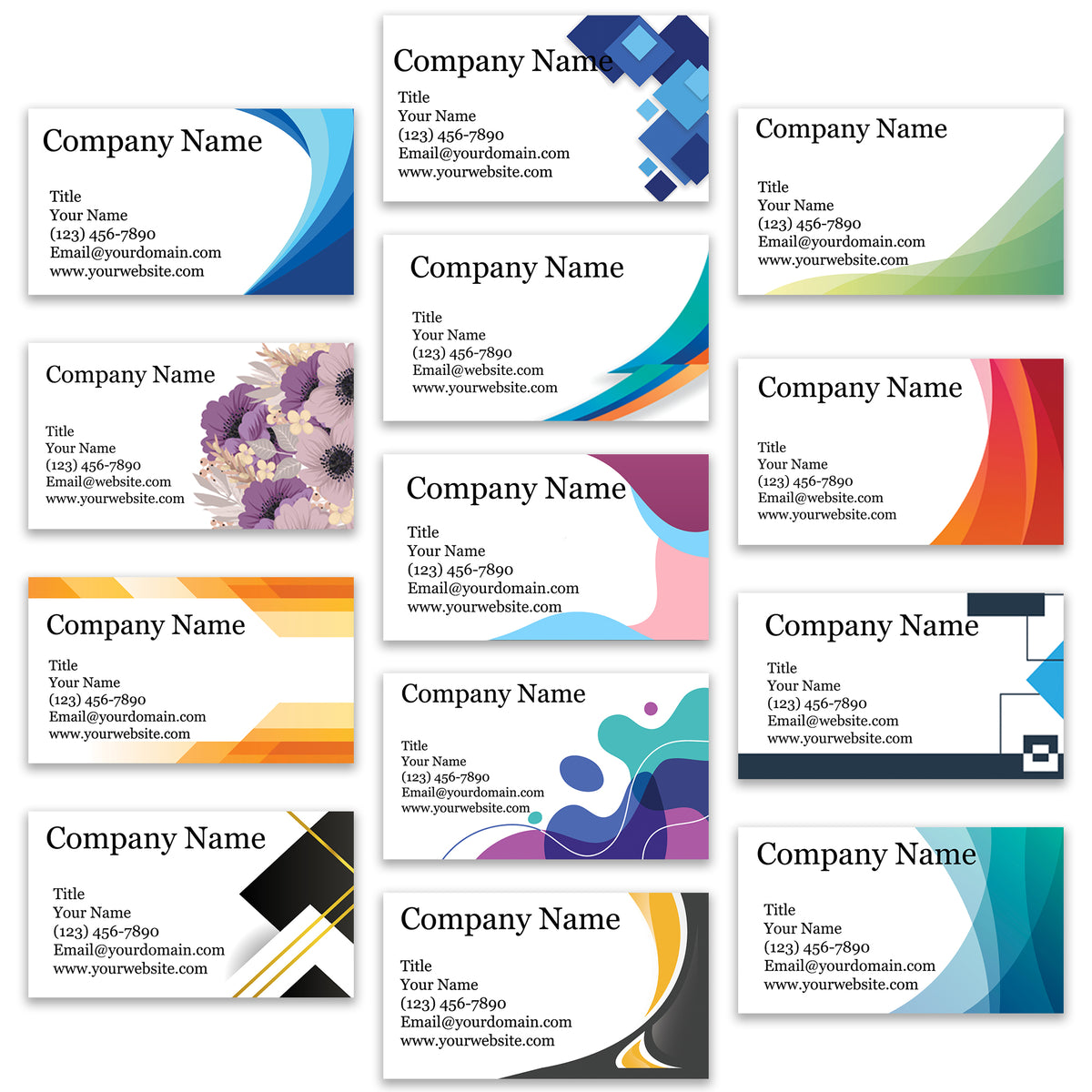 Premium Customizable Business Card 3.5&quot; x 2&quot; Cards